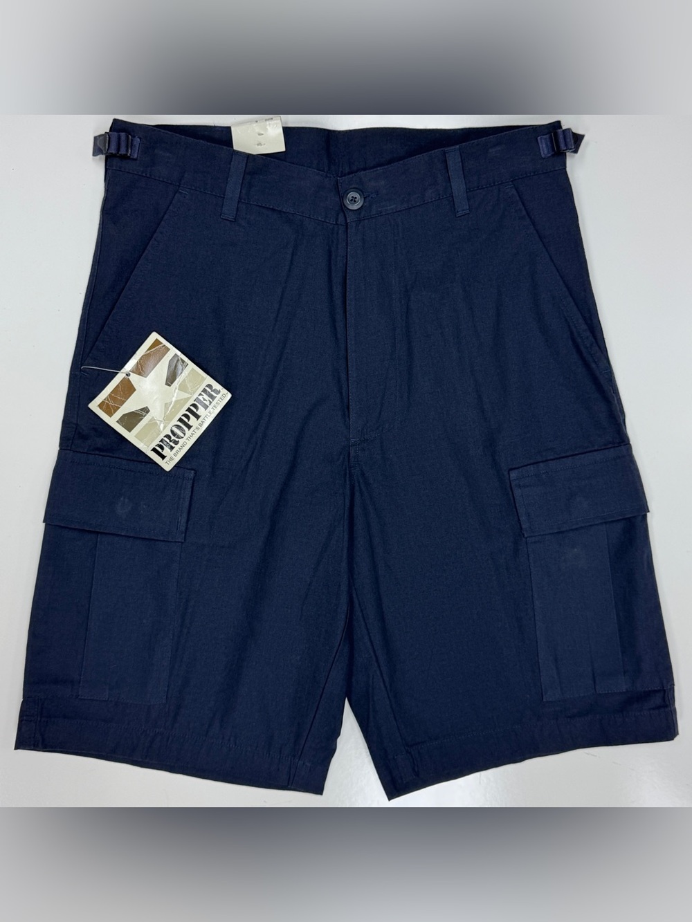 Men's Navy Tactical BDU Cargo Shorts Zipper-Fly 6-Pocket RipStop size Small NWT